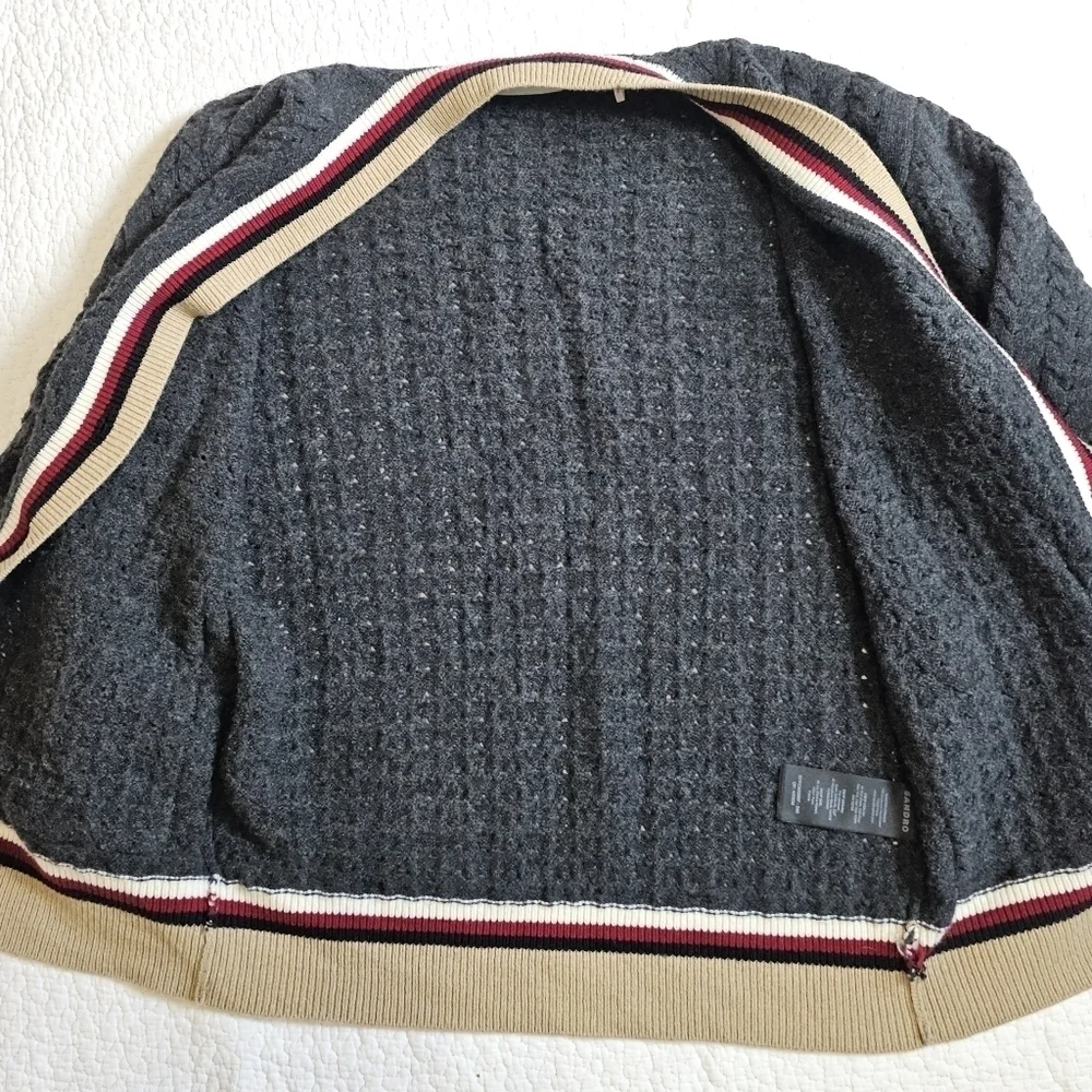 Sandro Tommy Cable Knit Oversized Wool Cardigan - Picture 11 of 15